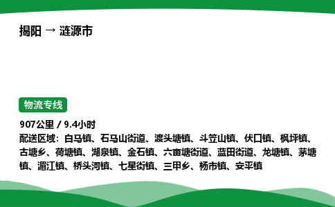 揭阳到涟源市物流专线_揭阳到涟源市货运专经价格多少