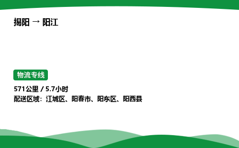 揭阳到阳江阳东区物流专线_揭阳到阳江阳东区货运专经价格多少