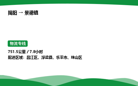 揭阳到景德镇珠山区物流专线_揭阳到景德镇珠山区货运专经价格多少